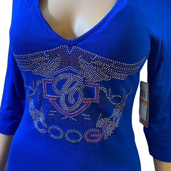 COOGI bright blue embellished Bodycon NWT size S - Picture 5 of 8